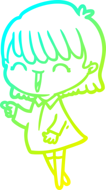 Bir insan tarafından çizilmiş bir karikatür kadın çizimi.