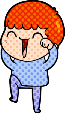 Bir insan tarafından çizilmiş mutlu bir adam.