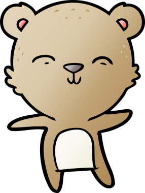 Bir insan tarafından çizilmiş bir çizgi film karakteri.