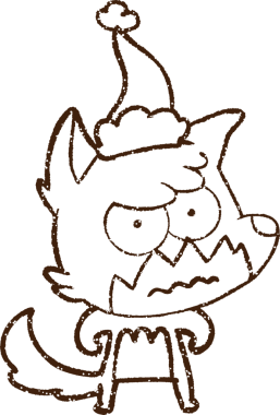 Bir insan tarafından çizilmiş Noel Köpeği Kömürü