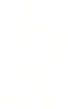 Bir insan tarafından çizilen Noel Kedisi Tebeşiri