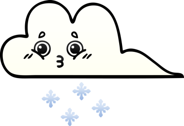 Bir insan tarafından çizilen kar bulutunun gölgeli çizimi