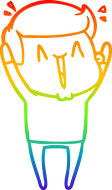 Bir insan tarafından çizilmiş mutlu bir adamın çizgi çizimi.