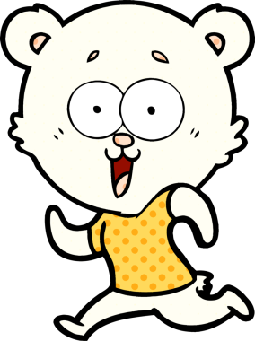 Bir insan tarafından çizilmiş kutup ayısı karikatürü