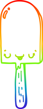 Bir insan tarafından çizilmiş bir buz lolipopunun çizimi.