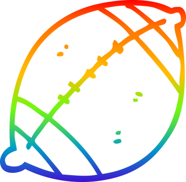 gökkuşağı gradyan çizgi çizimi bir insan tarafından çizilmiş bir futbol çizgi filmi
