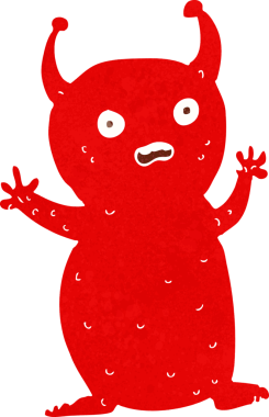 Bir insan tarafından çizilmiş komik küçük uzaylı çizgi filmi.