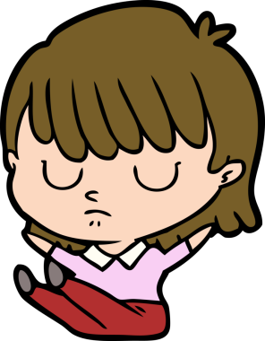 Bir insan tarafından çizilmiş karikatür kadın.