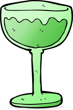 bir insan tarafından çizilmiş karikatür kokteyli