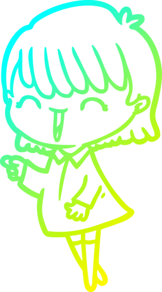 Bir insan tarafından çizilmiş bir karikatür kadın çizimi.