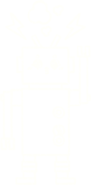 Bir insan tarafından çizilen Çılgın Robot Tebeşiri