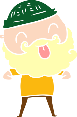 Bir insan tarafından çizilmiş sakallı bir adam.