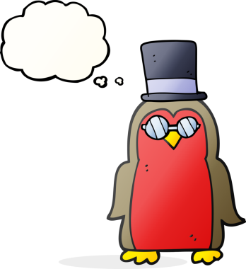 Bir insan tarafından çizilmiş serbest çizim baloncuk Robin çizgi filmi