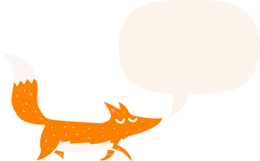 bir insan tarafından çizilmiş, konuşma baloncuklu çizgi film kurdu.