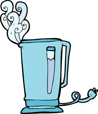 Bir insan tarafından çizilmiş bir çaydanlık.