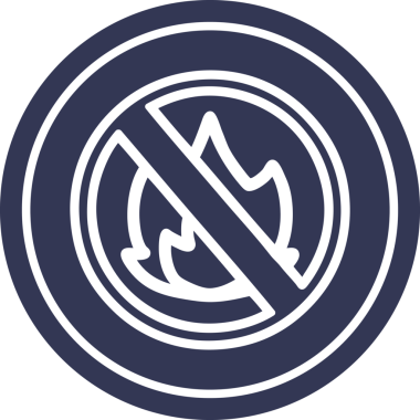 Bir insan tarafından çizilmiş alevler dairesel simge yok