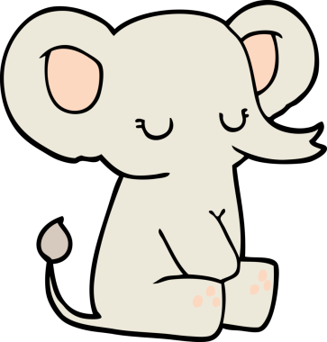 Bir insan tarafından çizilmiş bir fil.