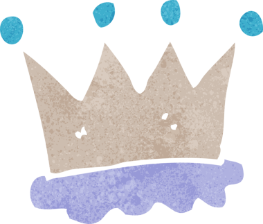 Bir insan tarafından çizilmiş karikatür taç sembolü