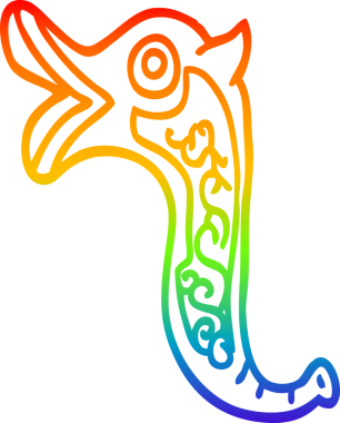 gökkuşağı gradyanı çizimi bir insan tarafından çizilmiş bir savaş borusu