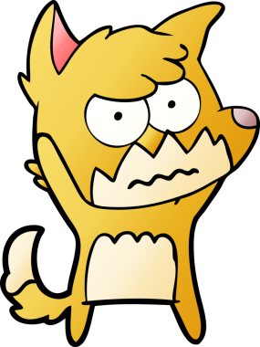 Bir insan tarafından çizilmiş bir tilki.