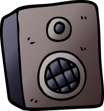 Bir insan tarafından çizilmiş karalama hoparlörü.