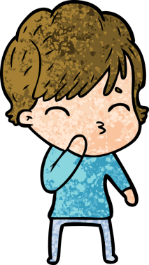 Bir insan tarafından çizilmiş bir çizgi film kadını.