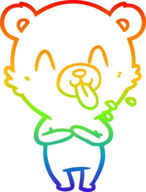 Bir insan tarafından çizilmiş kaba bir çizgi film ayısının çizimi.