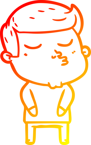 Bir insan tarafından çizilen çizgi film modelinin sıcak çizgi çizimi.