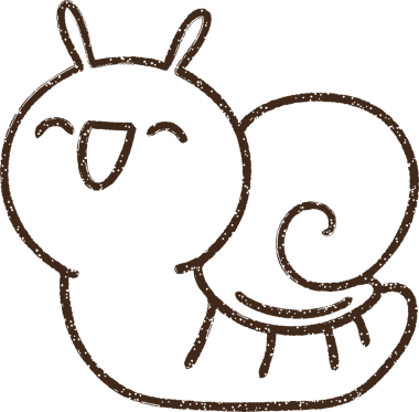 Bir insan tarafından çizilmiş sevimli Salyangoz Kömürü