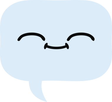 Bir insan tarafından çizilmiş bir konuşma baloncuğunun düz renk retro karikatürü