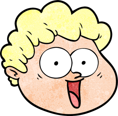 Bir insan tarafından çizilmiş erkek yüzü.