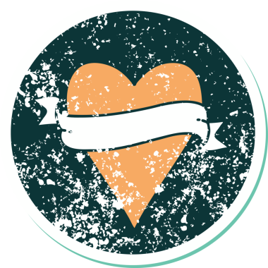 Bir insan tarafından çizilmiş kalp ve bayrağın sembolik depresif dövme şekli