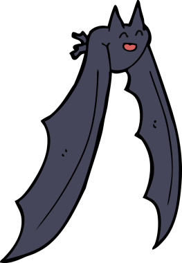 Bir insan tarafından çizilmiş uçan yarasa.