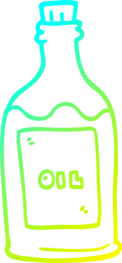 Bir insan tarafından çizilmiş bir zeytinyağının soğuk gradyan çizgisi