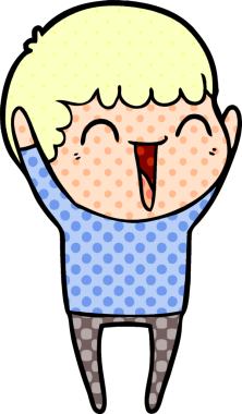 Bir insan tarafından çizilmiş mutlu bir adam.