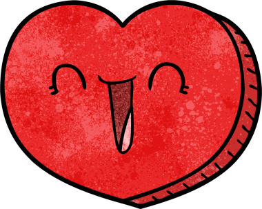 Bir insan tarafından çizilmiş aşk dolu bir kalp.