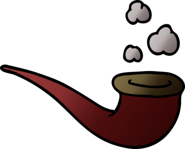 Bir insan tarafından çizilmiş sigara piposu.