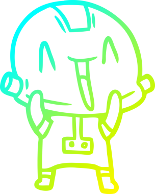 Bir insan tarafından çizilmiş soğuk gradyan robot çizimi