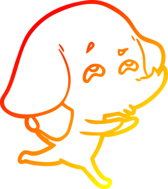 Bir insan tarafından çizilmiş bir filin sıcak çizgi çizimi