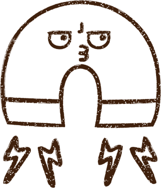 Bir insan tarafından çizilmiş mıknatıs kömürü