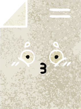 Bir insan tarafından çizilmiş bir kağıdın retro illüstrasyon tarzı karikatürü