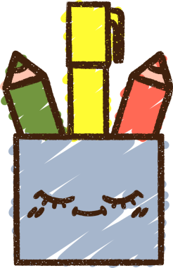 Bir insan tarafından çizilen Sanat Malzemeleri Tebeşiri