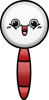 Bir insan tarafından çizilmiş bir büyüteçin gölgelenmiş karikatürü