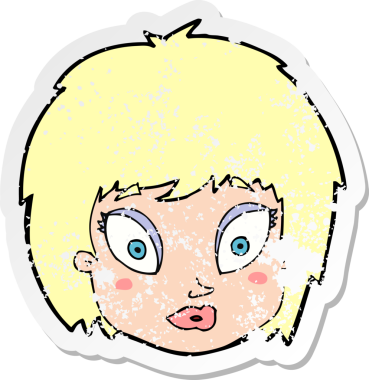 Bir karikatürün gerilimli çıkartması bir insan tarafından çizilmiş kadın yüzünü şaşırttı.