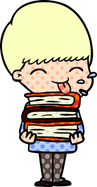 Bir insan tarafından çizilmiş mutlu çizgi film çocuğu.