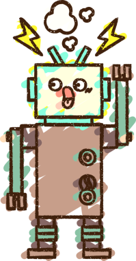 Bir insan tarafından çizilen robot tebeşiri.