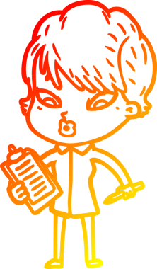 Bir insan tarafından çizilmiş bir karikatür kadın çizimi