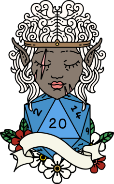 Retro Dövme Tarzı Barbar karakter yüzü Bir insan tarafından çizilmiş doğal yirmi zar ile