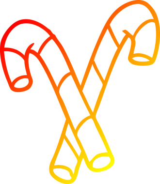 Bir insan tarafından çizilmiş bir şeker kamışının sıcak çizgi çizimi