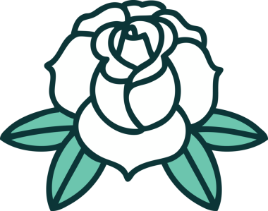 Bir insan tarafından çizilmiş bir çiçeğin ikonik dövme şekli